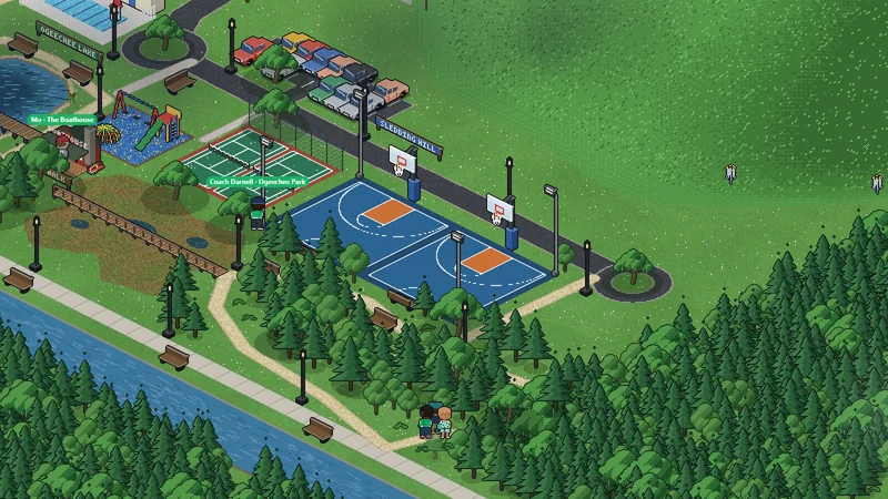 Ogeechee Park: the basketball courts by the river