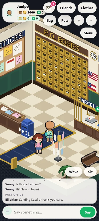 The Post Office on a phone
